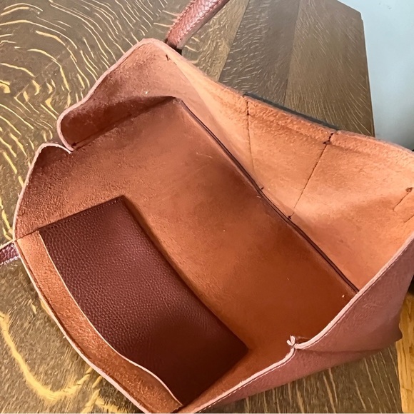 Vince Camuto Vegan Leather Brown and Black Tote Bag - Picture 7 of 7